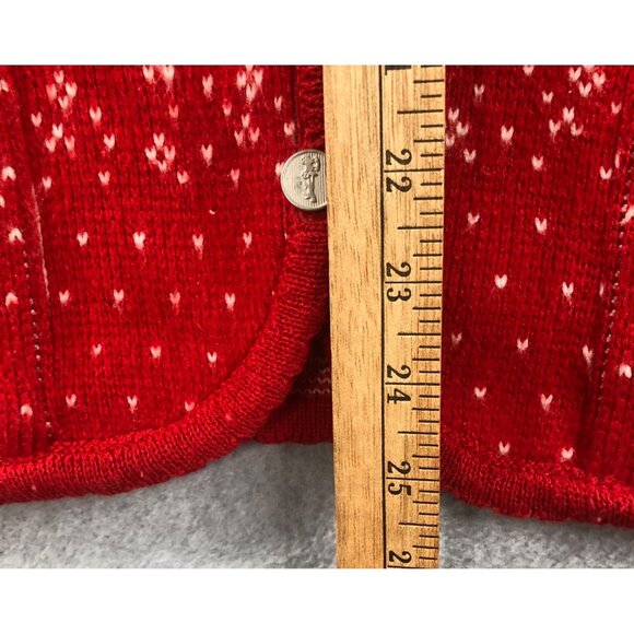 Tally-Ho Sweater Womens M Fair Isle Red Black Nordic Cardigan Sweater Christmas - Picture 4 of 8
